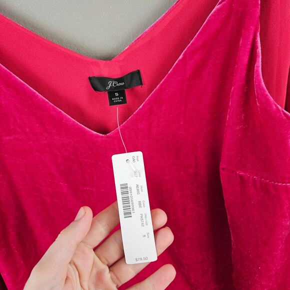 J.crew Pink Drapey Velvet Camisole Top Size Small - Picture 3 of 9